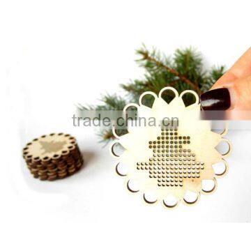 Unfinished Wooden Supply Cross Stitch Blank Christmas Decor Craft photo-4