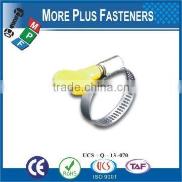 Made in Taiwan Stainless Steel strong stainless steel hose clamps flexible hose clamp Butterfly handle type