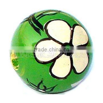 Hand painted wooden beads