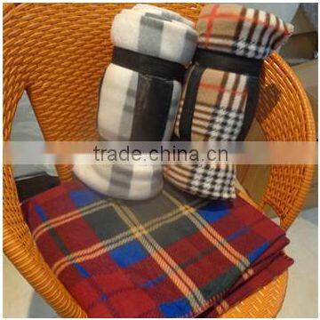 Xinbo gradient colors various color grid printed polar fleece blanket