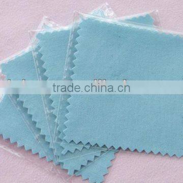 Jewelry Silver Cleaning Polishing Cloth Flannel Fabric Cloth with Polybag Individually