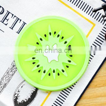 anti slip fruits design PVC glass coasters;fruits element/design cup mat