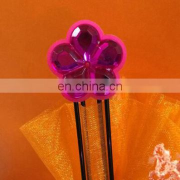 Fashion promotional custom pink flower shape magnetic bookmark