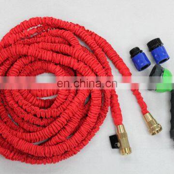 High Pressure Expandable Water Hose Brass Fitting With Spray Nozzle