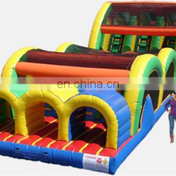 Colorful Big Inflatable Adult Obstacle Course Sale