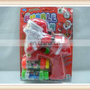 Christmas Santa battery powered bubble gun with light and music,soap bubble gun