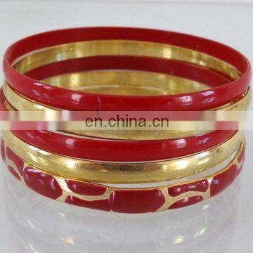 Wholesale Maroon Party wear Indian imitation bangles- Fashion Bangle set-Imitation fashion costume bracelet