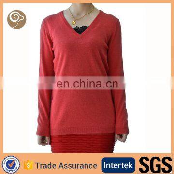 Women v neck wholesale pullover sweater