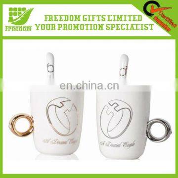 Couple Custom Made Logo Printed Ring Mug