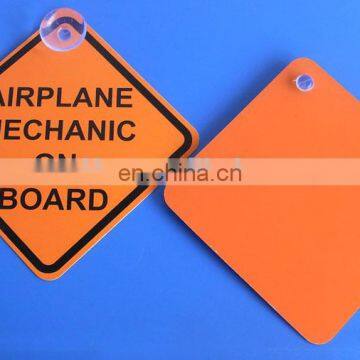 AIRPLANE MECHANIC ON BOARD Sucker Car Sticker Door Hanger