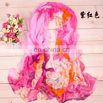Wholesale Cheap Solid Color Chiffon Scarf photo-5
