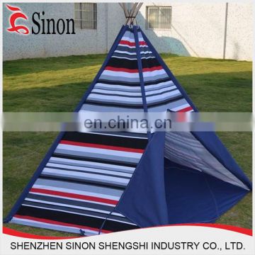 Customized logo tent house indian tent pop up wooden kids teepee