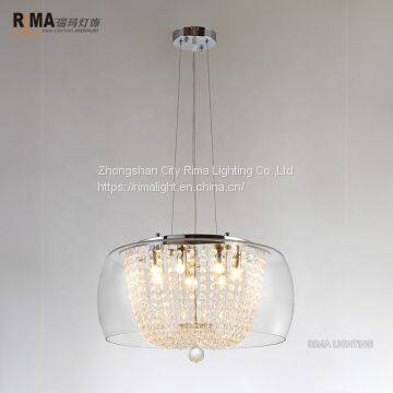 Modern K9 Round Crystal Ceiling Lights Kitchen Glass Pendant Light for Dinning Room photo-2