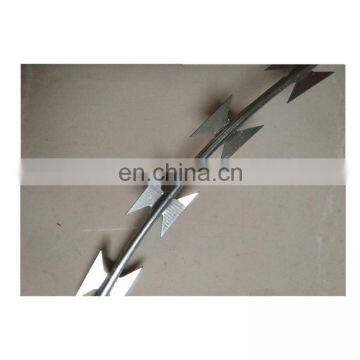 factory supply galvanized concertina razor barbed wire/flat wrap razor wire