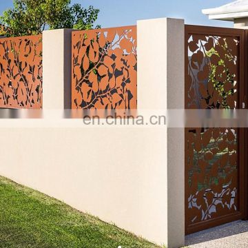 Outdoor Corten Steel Garden Screen Gate