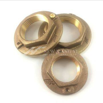 CNC well processed bronze flanged nuts marine hardware