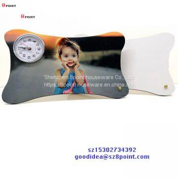 Art Desktop Decor Wooden Clock photo-2