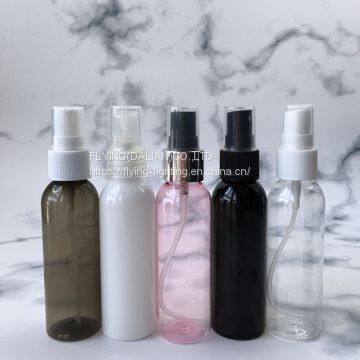 Hot sale OEM low MOQ PET Plastic spray bottle 5ml 10ml 30ml 50ml 60ml 80ml 100ml 120ml in many colors