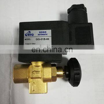 2/2 way NC steam valve with flow adjust high temperature solenoid valve