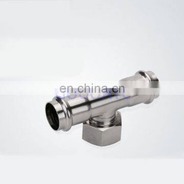 Sanitary stainless steel fittings T type adapter DN15/20/25/32/40/50 Propress Tee female 304 SS compression tube fittings water