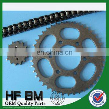 wholesale zinc motorcycle sprocket chain 428 42T14T,transmission kit chain sprocket,chain and sprocket kits,with OEM quality