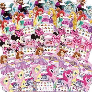 Girls Frozen Elsa and Anna Makeup Toys Nail Stickers Snow White Princess Sophia Minnie Kids Earrings Sticker Toy photo-3