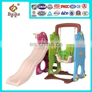 2020 Tsunami Indoor Small Plastic Tube Slide With Swings For Kids photo-6