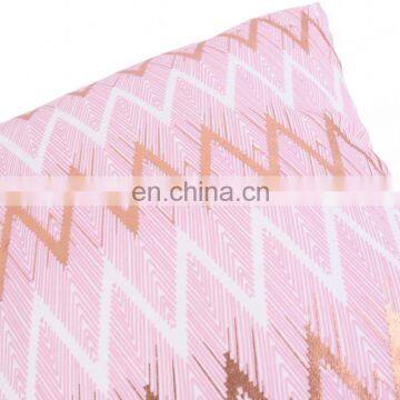100% Cotton Geometric Wave Pink Home Indoor Decorative Square Throw Pillow Covers for Sofa Bedroom photo-4
