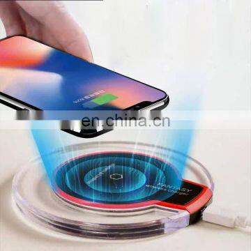 Universal Qi Wireless Charger New Ultra-Thin Crystal 5W Fast Wireless Charging Compatible All Support Qi Technology Mobile Phone