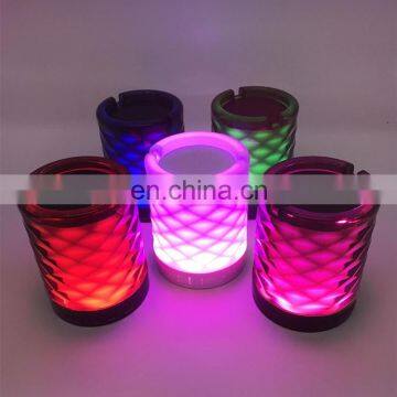 Night Light With Bluetooth Speaker Portable Wireless TF Card Touch Control Color LED Bedside Table Lamp photo-6