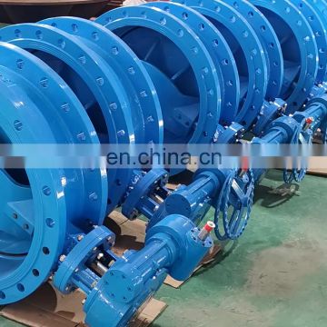 china goods wholesale double flanged eccentric butterfly valve