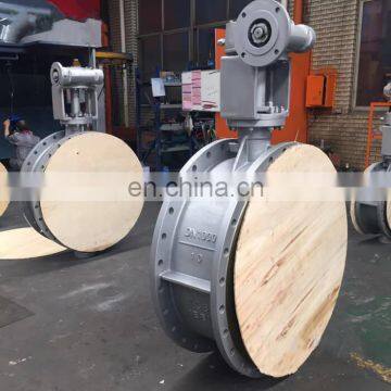 WCB Triple Eccentric Hard Seal Flanged Butterfly Valve With Worm Motorized Gear photo-5