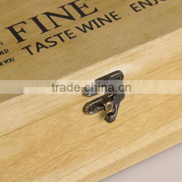Natural Color Solid Wood Single Bottle Wine Gift Boxes photo-5
