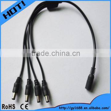5.5mm x 2.1mm 1 Female to 4 Male DC Power Splitter Cable 0.4m