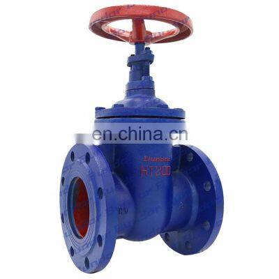 Bundor 10k gate valve HT200 4" metal seal flanged ends PN16 flanged end cast iron stem industry gate valve