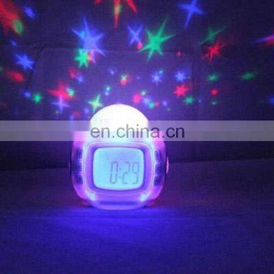 Muti-colors Digital Thermometer Led Star Sky Projector Clock photo-2