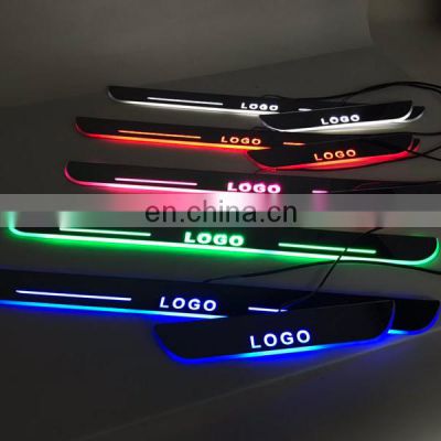 acrylic Led Door Sill Plate Strip moving light door scuff for chrysler series sequential ambient light