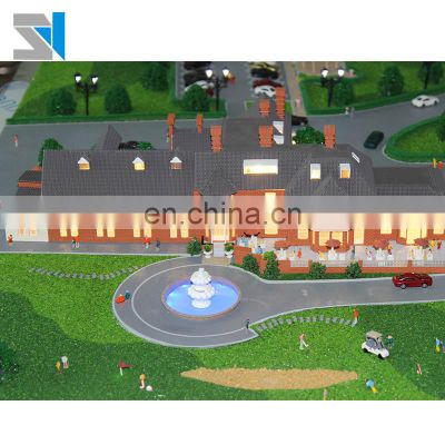 Small resort &hotel model for exhibition , miniature scale model