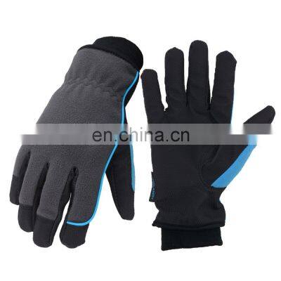 HDD Black in stock winter windproof waterproof sports cycling hiking PU grip palm winter warm gloves