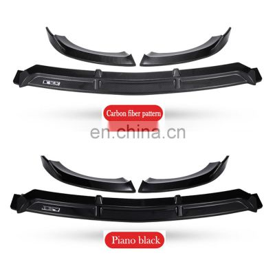 Honghang Gloss Black Front Bumper Lip Body Kit Spoiler, Front Splitters For E Class W213 E200 E300 E320 2016-2019