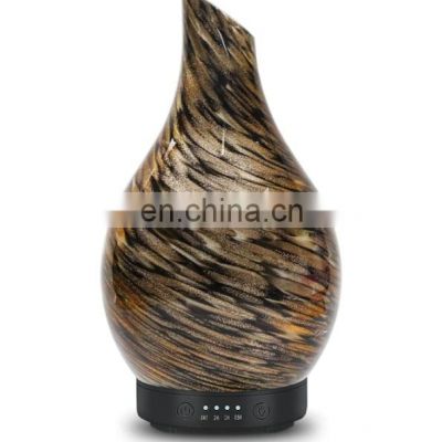 2021 Hot 120ml Aromatherapy 3d Glass Aroma Oil Humidifier with 7 color Night lights