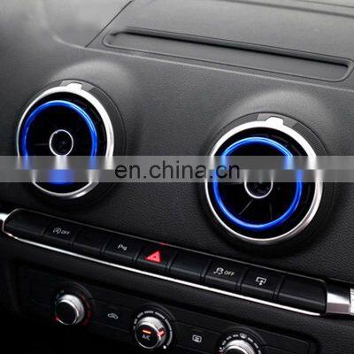 RTS Autoaby For Audi A3 8V S3 Q2 air outlet circle cover central console AC frame interior mouldings car accessories