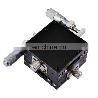 60x60mm LGY60-L XY Axis Trimming Station Manual Displacement Platform Linear Stage Sliding Table