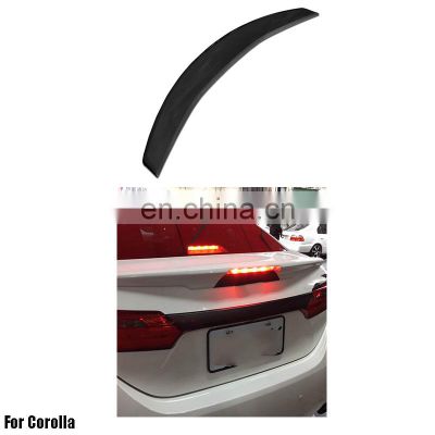 ABS Primer Painted Back LipSpoiler For 2014-2019 Rear spoiler with Light