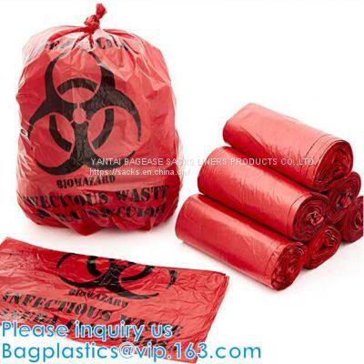 Biohazard Disposal Bags With Warning Label/Sterilization Indicator Lab Can Liners Labeling Biohazardous Trash Safely photo-4