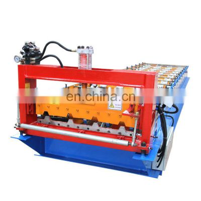 Steel glazed tile corrugated roofing double layer plate roll forming machine