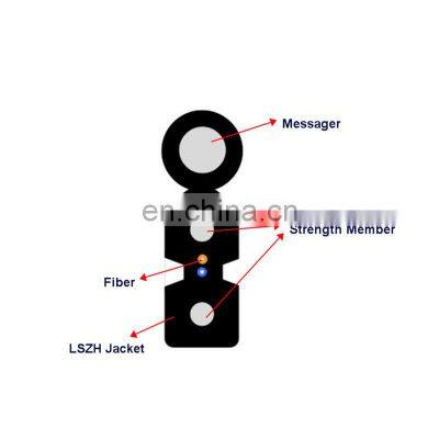 GJYXCH-1B6 G657A2 Self Supporting Aerial 1 2 4 Core FTTH Optical Fiber Drop Cable With Messenger photo-2