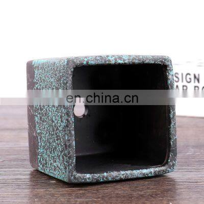 Pastoral Simple White Pottery Pots Frosted Hand Painted Color Ceramic Flowerpot Creative Flower Pots For Home Decor