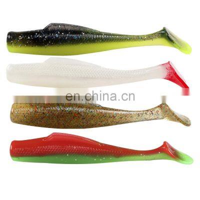 JOHNCOO Shad TPR Soft Bait Plastics Floating Fishing Lure 5.5cm/1.6g 6pcs Minnow T Tail