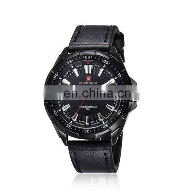 NAVIFORCE 9056 Men's Quartz Watch Top Brand Luxury Leather Watch Analog Display Sport Military Wristwatch photo-5